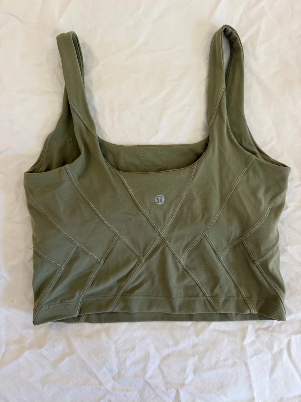 lululemon athletica Olive Green Square Neck Sports Bra
